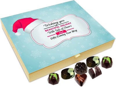 

Chocholik Christmas Gift Box - Wishing You A Beautiful Christmas Holidays Chocolate Box - 20pc Truffles(240 g)
