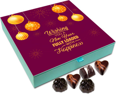 

Chocholik New Year Gift Box - Wishing You A New Year Full Of Happiness Chocolate Box - 9pc Truffles(108 g)