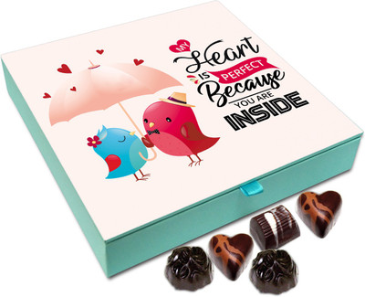 

Chocholik Gift Box - My Heart Is Perfect Because You Are Inside Chocolate Box - 9pc Truffles(108 g)