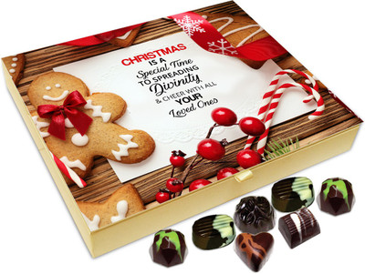 

Chocholik Christmas Gift Box - Christmas Is A Time To Spread Divinity Chocolate Box - 20pc Truffles(240 g)