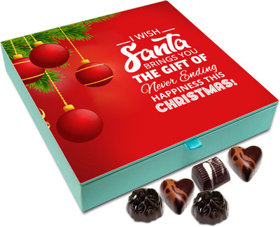 

Chocholik Christmas Gift Box - Wish Santa Gives You The Gift Of Happiness On Christmas Chocolate Box - 9pc Truffles(108 g)