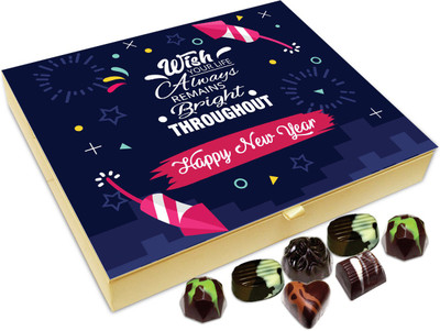 

Chocholik New Year Gift Box - Wish Your Life Always Remains Bright And Have A Happy New Year Chocolate Box - 20pc Truffles(240 g)