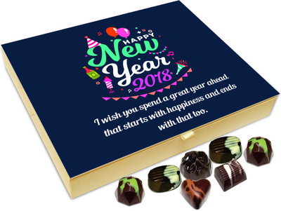 

Chocholik New Year Gift Box - I Wish You Have A Great Year Ahead Chocolate Box - 20pc Truffles(240 g)