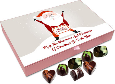 

Chocholik Christmas Gift Box - May The Treasures And Pleasures Of Christmas Be With You Chocolate Box - 12pc Truffles(144 g)