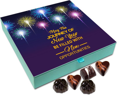 

Chocholik New Year Gift Box - May The Journey Of New Year Be Filled With New Opportunities Chocolate Box - 9pc Truffles(108 g)