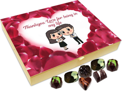 

Chocholik Gift Box - Thank You Love For Being In My Life Chocolate Box - 20pc Truffles(240 g)