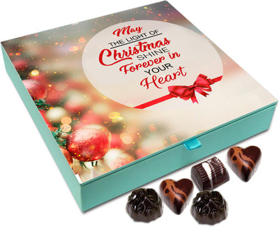 

Chocholik Christmas Gift Box - May The Light Of Christmas Shine Forever In Your Heart Chocolate Box - 9pc Truffles(108 g)