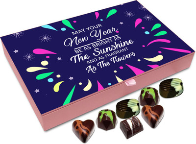 

Chocholik New Year Gift Box - May Your New Year Be As Bright As Sunshine Chocolate Box - 12pc Truffles(144 g)