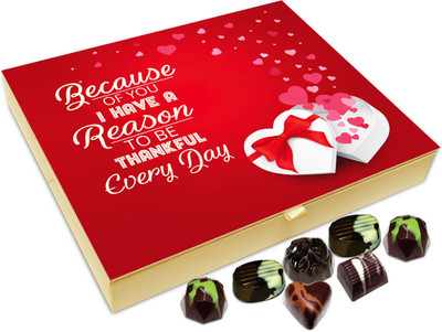 

Chocholik Gift Box - Because Of You I have A Reason To Be Thankful Chocolate Box - 20pc Truffles(240 g)