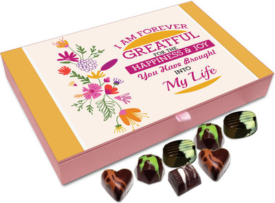 

Chocholik Gift Box - I Am Forever Grateful For All the Joy You Brought In My Life Chocolate Box - 12pc Truffles(144 g)