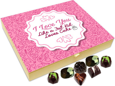 

Chocholik Gift Box - I Love You Like A Kid Loves Ice Cream Chocolate Box - 20pc Truffles(240 g)