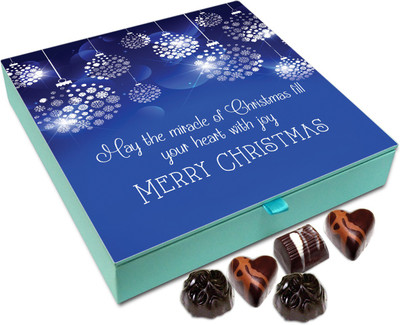 

Chocholik Christmas Gift Box - May The Miracle Of Christmas Fill Your Heart With Joy Chocolate Box - 9pc Truffles(108 g)