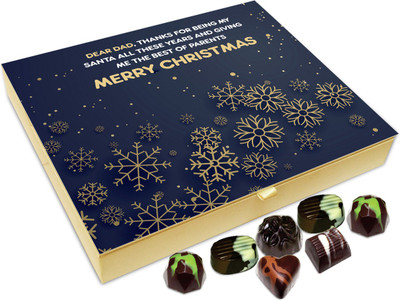 

Chocholik Christmas Gift Box - Dad Thanks For Being My Santa Chocolate Box - 20pc Truffles(240 g)