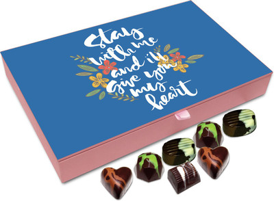 

Chocholik Gift Box - My Heart Will Be Yours If You Stay With Me Chocolate Box - 12pc Truffles(144 g)