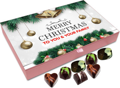 

Chocholik Christmas Gift Box - Merry Christmas To You And Your Family Chocolate Box - 12pc Truffles(144 g)