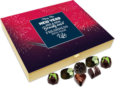 

Chocholik New Year Gift Box - May This New Year Add Beauty And Freshness In Your Life Chocolate Box - 20pc Truffles(240 g)