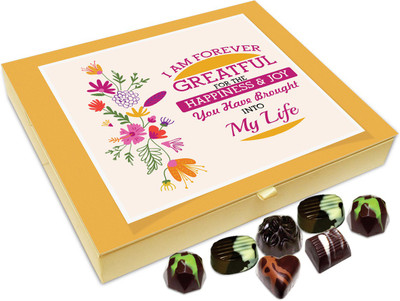 

Chocholik Gift Box - I Am Forever Grateful For All the Joy You Brought In My Life Chocolate Box - 20pc Truffles(240 g)