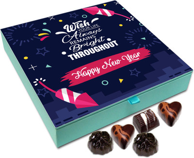 

Chocholik New Year Gift Box - Wish Your Life Always Remains Bright And Have A Happy New Year Chocolate Box - 9pc Truffles(108 g)