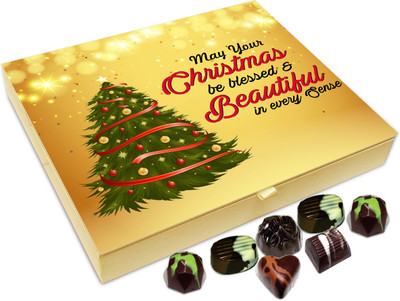 

Chocholik Christmas Gift Box - May Your Christmas Be Blessed And Beautiful Chocolate Box - 20pc Truffles(240 g)