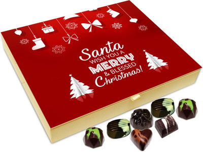

Chocholik Christmas Gift Box - Wish You A Merry And Blessed Christmas Chocolate Box - 20pc Truffles(240 g)