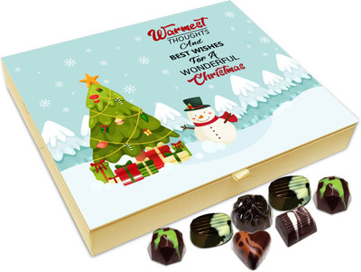 

Chocholik Christmas Gift Box - Warmest Wishes For Wonderful Christmas Chocolate Box - 20pc Truffles(240 g)