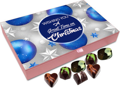 

Chocholik Christmas Gift Box - Wishing You A Great Tim On Christmas Chocolate Box - 12pc Truffles(144 g)