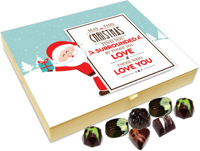 

Chocholik Christmas Gift Box - May You Be Surrounded With Loved Ones On This Christmas Chocolate Box - 20pc Truffles(240 g)