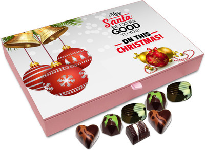 

Chocholik Christmas Gift Box - May Santa Be Extra Good To You On Christmas Chocolate Box - 12pc Truffles(144 g)