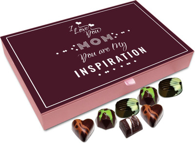 

Chocholik Gift Box - I Love You Mom You Are My Inspiration Chocolate Box - 12pc Truffles(144 g)