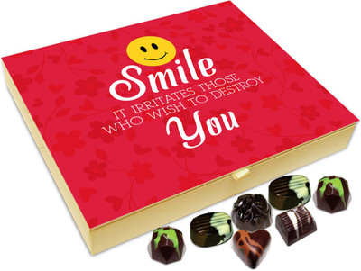 

Chocholik Gift Box - Smile Irritates Those Who Try To Destroy You Chocolate Box - 20pc Truffles(240 g)