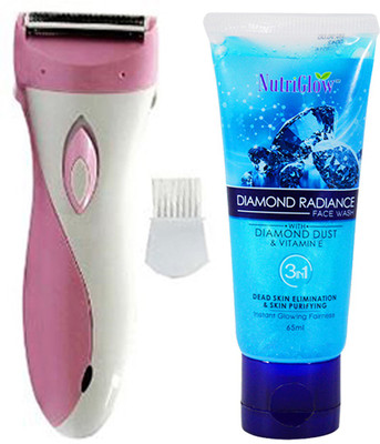 

NutriGlow Women Shaver With Face Wash-65ml(Set of 2)