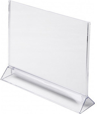 

Kebica 1 Compartments Plastic Document Holder Display Stand (A4 Size)(Transparent)