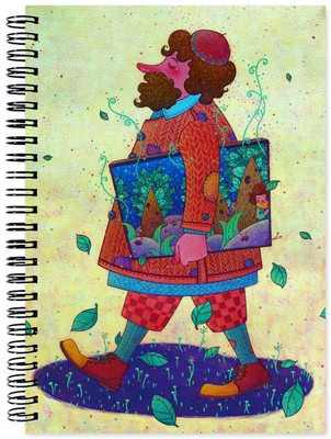 

VenTechno A5 Diary(Cartoon Designer Wirebound Ruled Paper Sheets Personal and Office Stationary Notebooks Diary, Multicolor)