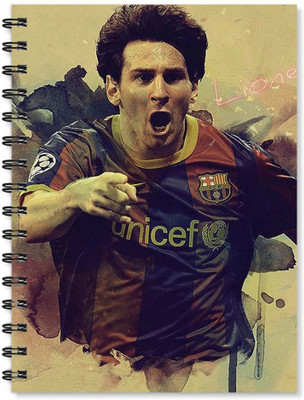 

100yellow A5 Notebook(Notebook | Footballer Printed Notebook | Designer Wire Bound Ruled Paper Sheets Personal and Office Stationary Notebooks Diary By 100yellow- (A5 Size)(Blue), Multicolor)