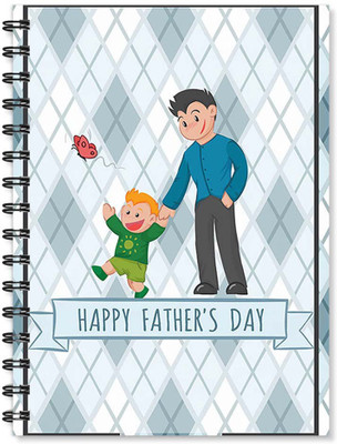 

100yellow A5 Notebook(Notebook | Happy Father’s day Printed Notebook | Designer Wire Bound Ruled Paper Sheets Personal and Office Stationary Notebooks Diary (A5 Size) By 100yellow- Ideal Gift For Father/uncle, Multicolor)