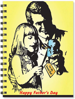 

100yellow A5 Notebook(Notebook | Happy Father’s day Printed Notebook | Designer Wire Bound Ruled Paper Sheets Personal and Office Stationary Notebooks Diary- A5 Size By 100yellow- Ideal Gift For Father/uncle, Multicolor)