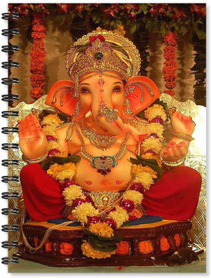 

100yellow A5 Notebook(Notebook | Lord Ganpati Printed Notebook | Designer Wire Bound Ruled Paper Sheets Personal and Office Stationary Notebooks Diary By 100yellow- (A5 Size), Multicolor)