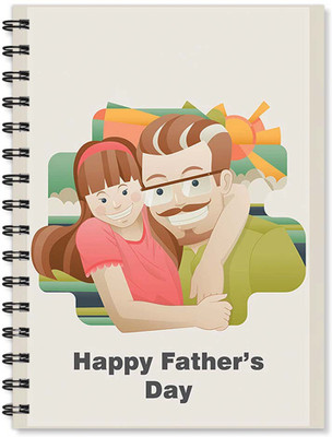 

100yellow A5 Notebook(Notebook | Happy Father’s day Printed Notebook | Designer Wire Bound Ruled Paper Sheets Personal and Office Stationary Notebooks Diary (A5 Size ) By 100yellow- Ideal Gift For Father/uncle, Multicolor)
