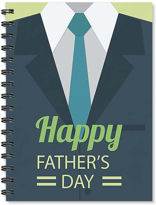 

100yellow A5 Notebook(Notebook | Happy Father’s day Printed Notebook | Designer Wire Bound Ruled Paper Sheets Personal and Office Stationary Notebook Diary By 100yellow- Ideal Gift For Father/uncle (A5 Size)(Blue), Multicolor)