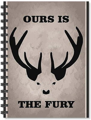 

100yellow A5 Notebook(Notebook | ours is the fury Game of Thrones Quote Printed Notebook | Designer Wire Bound Ruled Paper Sheets Personal and Office Stationary Notebooks Diary By 100yellow- (A5 Size), Multicolor)