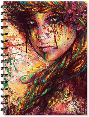

100yellow A5 Notebook(Notebook | Trippy Print Notebook | Funny Printed Poster | Designer Wire Bound Ruled Paper Sheets Personal and Office Stationary Notebooks Diary by 100yellow- A5 Size, Multicolor)