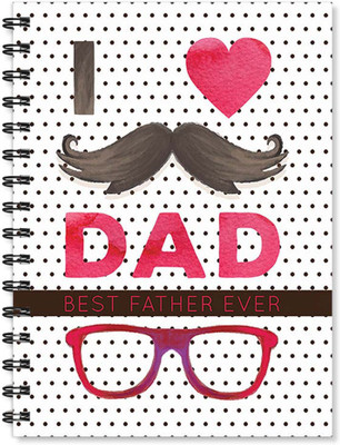

100yellow A5 Notebook(Notebook | I Love Dad Best Father Ever Printed Notebook | Designer Wire Bound Ruled Paper Sheets Personal and Office Stationary Notebooks Diary-A5 Size By 100yellow- Ideal Gift For Father/uncle, Multicolor)