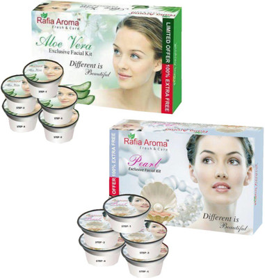 

rafia aroma Aloe Vera Pearl Exclusive Facial Kit 660 g(Set of 2)