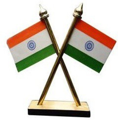 

De Ultimate India Double Sided Wind Car Dashboard Flag Flag(Rayon)