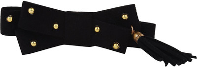 

FAYON Daily Casual Work Black Crises Cross Bow Rubber Band(Black)
