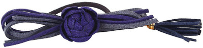 

FAYON Party Style Diva Blue And Gray Lace With Rose Bow Rubber Band(Blue)