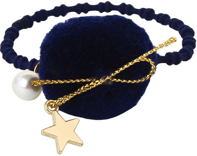 

FAYON Funky Fashion Blue Wool Ball Hanging Star Rubber Band(Blue)