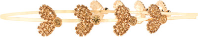 

Accessher wedding Party wear Rhinestone Hair Band for Girls and Women Hair Band(Gold)