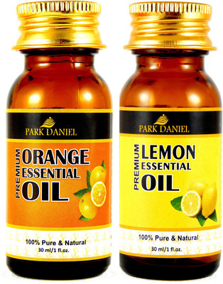 PARK DANIEL Premium Orange and Lemon Essential oil combo of 2 bottles of 30 ml- Pure and Natural(60 ml)(60 ml)