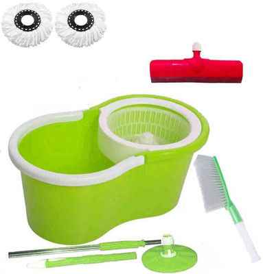 CREZON Magic Spin Cleaner Mop with 2 microfibers with carpet cleaner with Floor Wiper ((RANDOM COLOR SEND GREEN, PINK, BLUE, RED)) Home Cleaning Set available at flipkart for Rs.1010